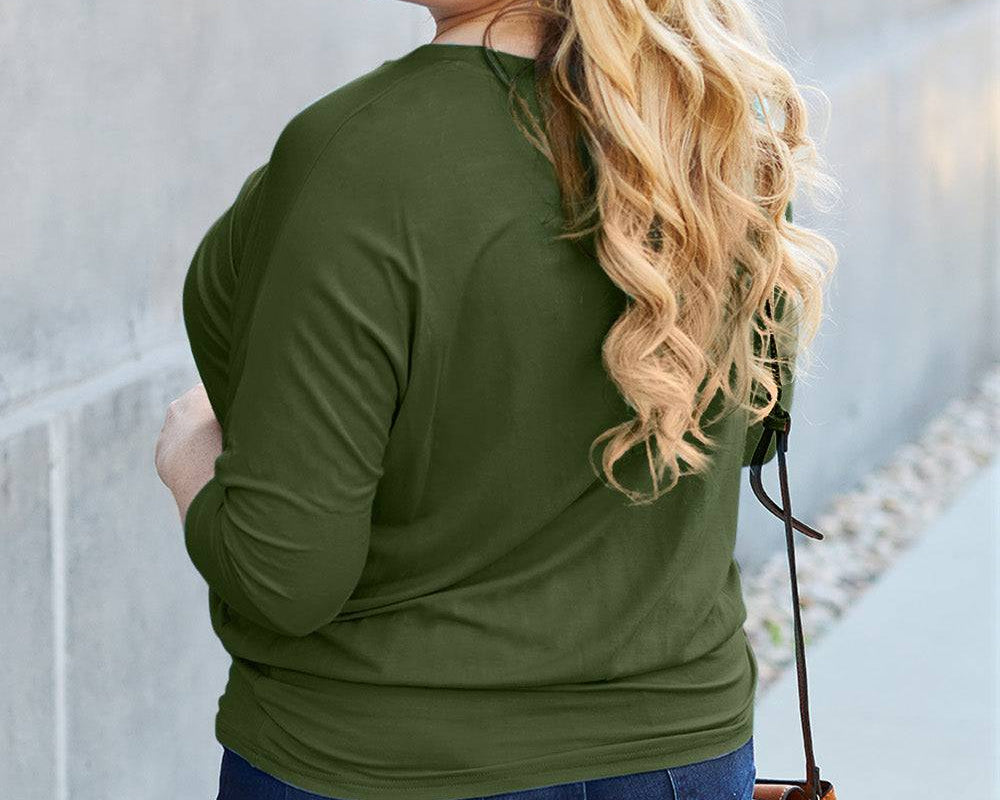 NYLD PARTNER Round Neck Billow Sleeve Top - NEWYORKLISTED