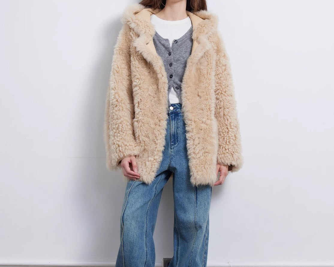 Clouds of Smoke Become Rain Imported Tuscan Hooded Sheepskin - NEWYORKLISTED