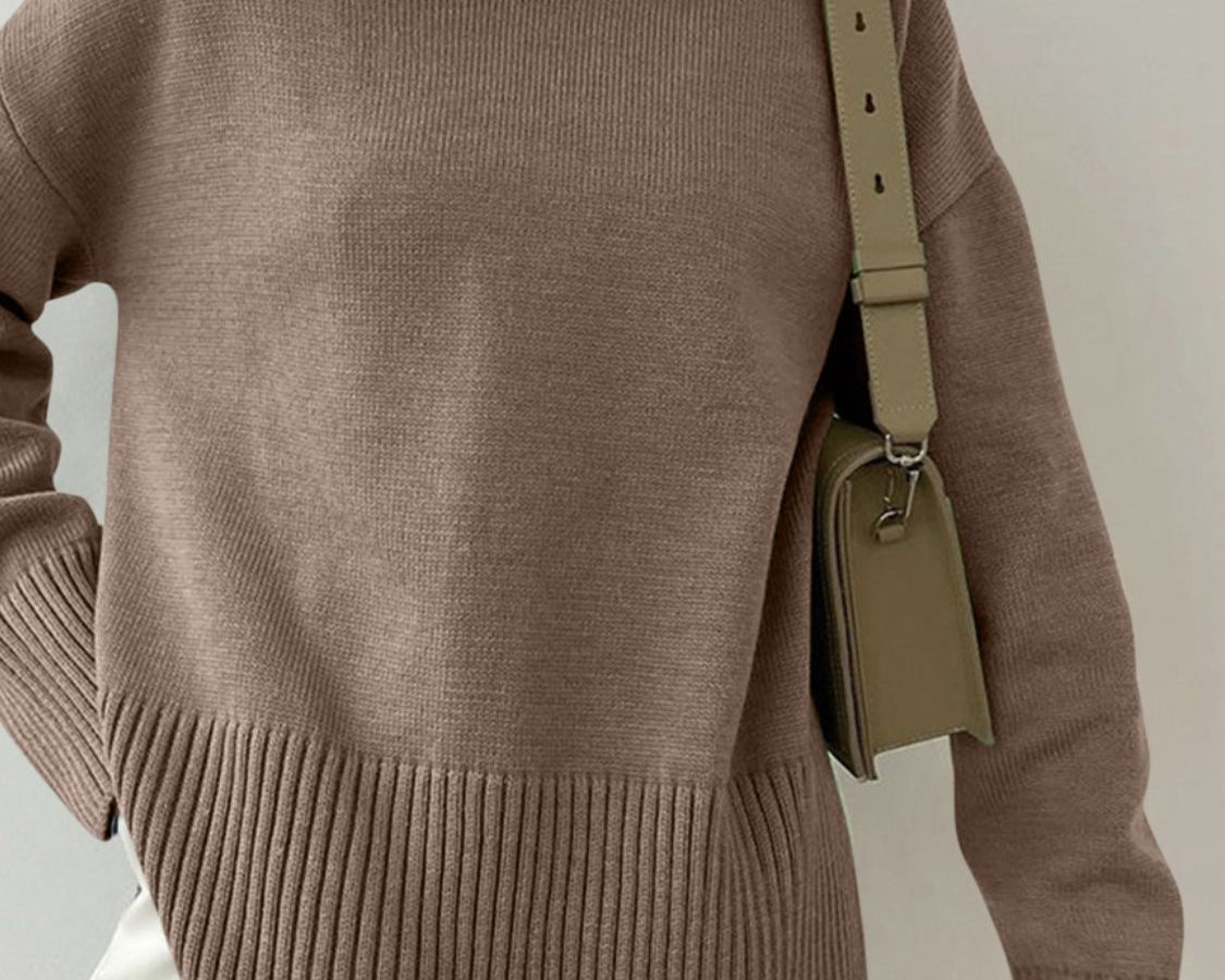 NEWYORKLISTED STYLE COLLECTION: Turtleneck Drop Shoulder Sweater - NEWYORKLISTED