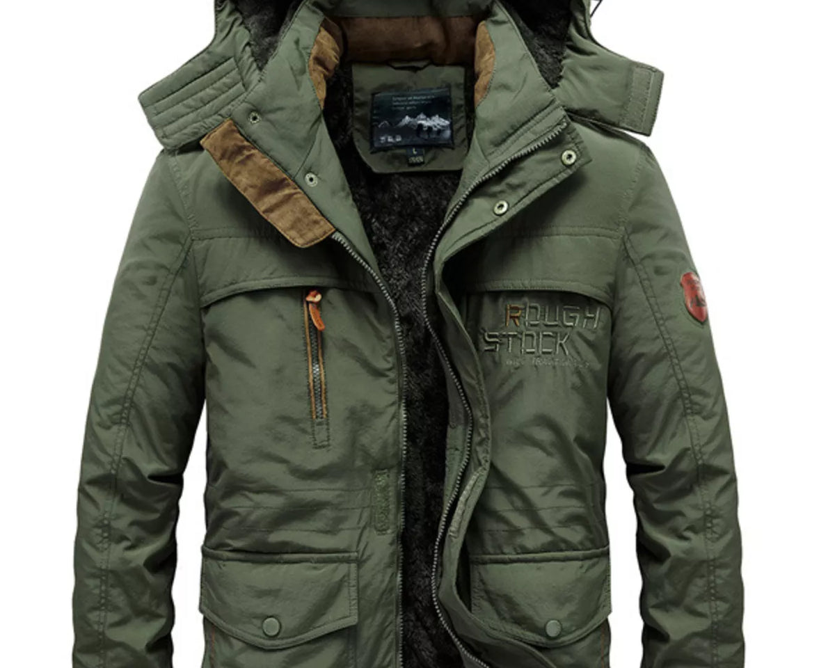 NEWYORKLISTED ATLAS MEN'S COLLECTION – Men's zip-up hooded parka coat, product image 1