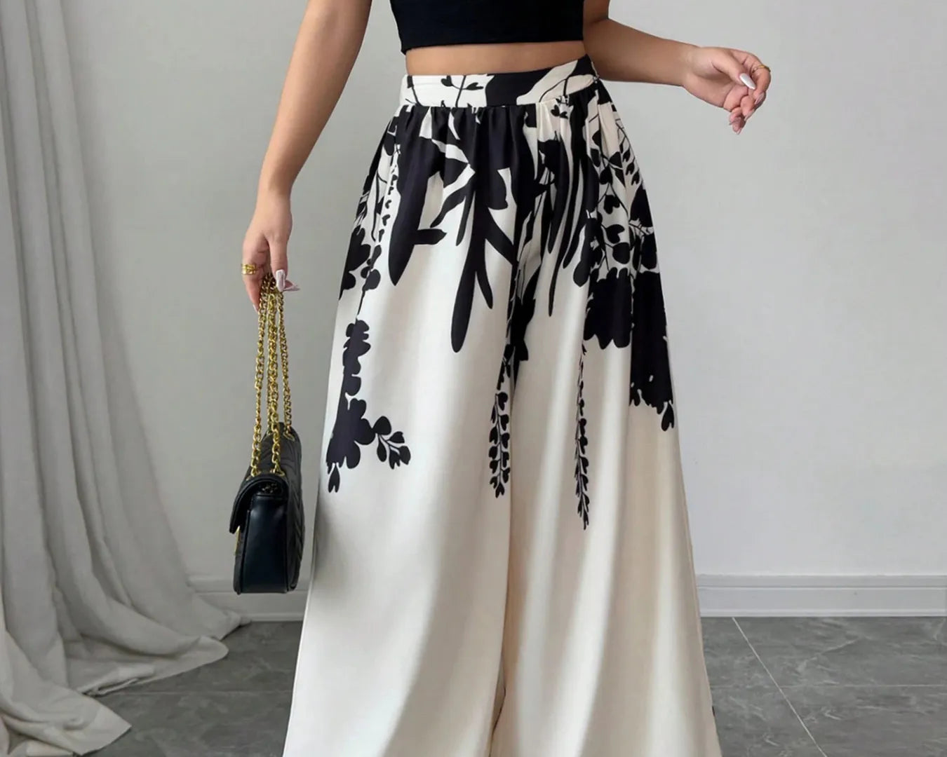 NEWYORKLISTED STYLE COLLECTION: Printed Wide Leg Pants