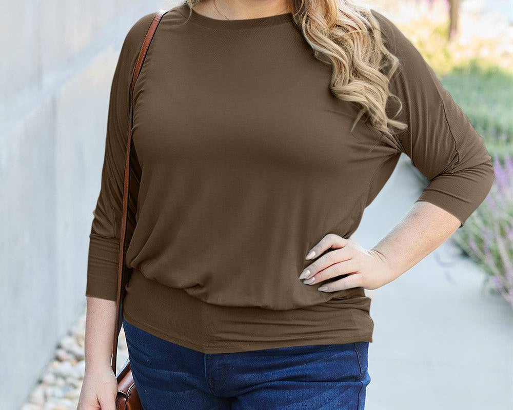 NYLD PARTNER Round Neck Billow Sleeve Top - NEWYORKLISTED