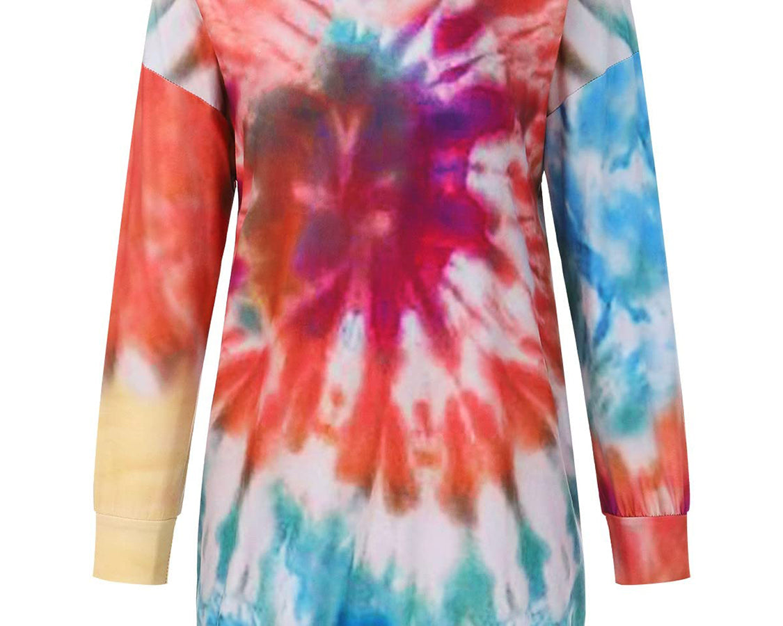 NEWYORKLISTED STYLE COLLECTION: Tie-Dye Long Sleeve Dress - NEWYORKLISTED