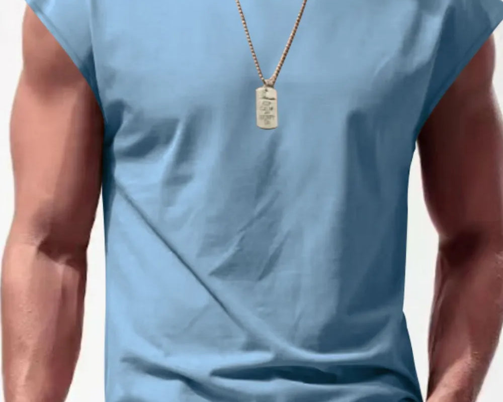 NEWYORKLISTED ATLAS MENS Collection: Men's Full Size Round Neck Cap Sleeve Tank Plus Size