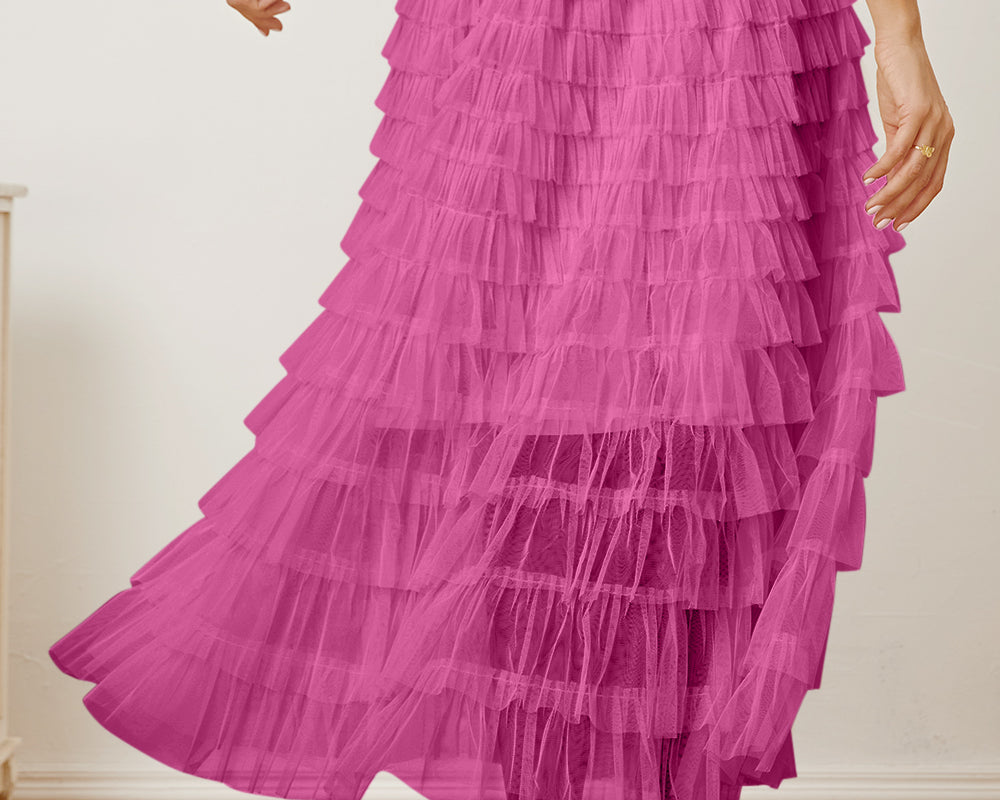 NEWYORKLISTED STYLE COLLECTION: Ruched High Waist Tiered Skirt - NEWYORKLISTED