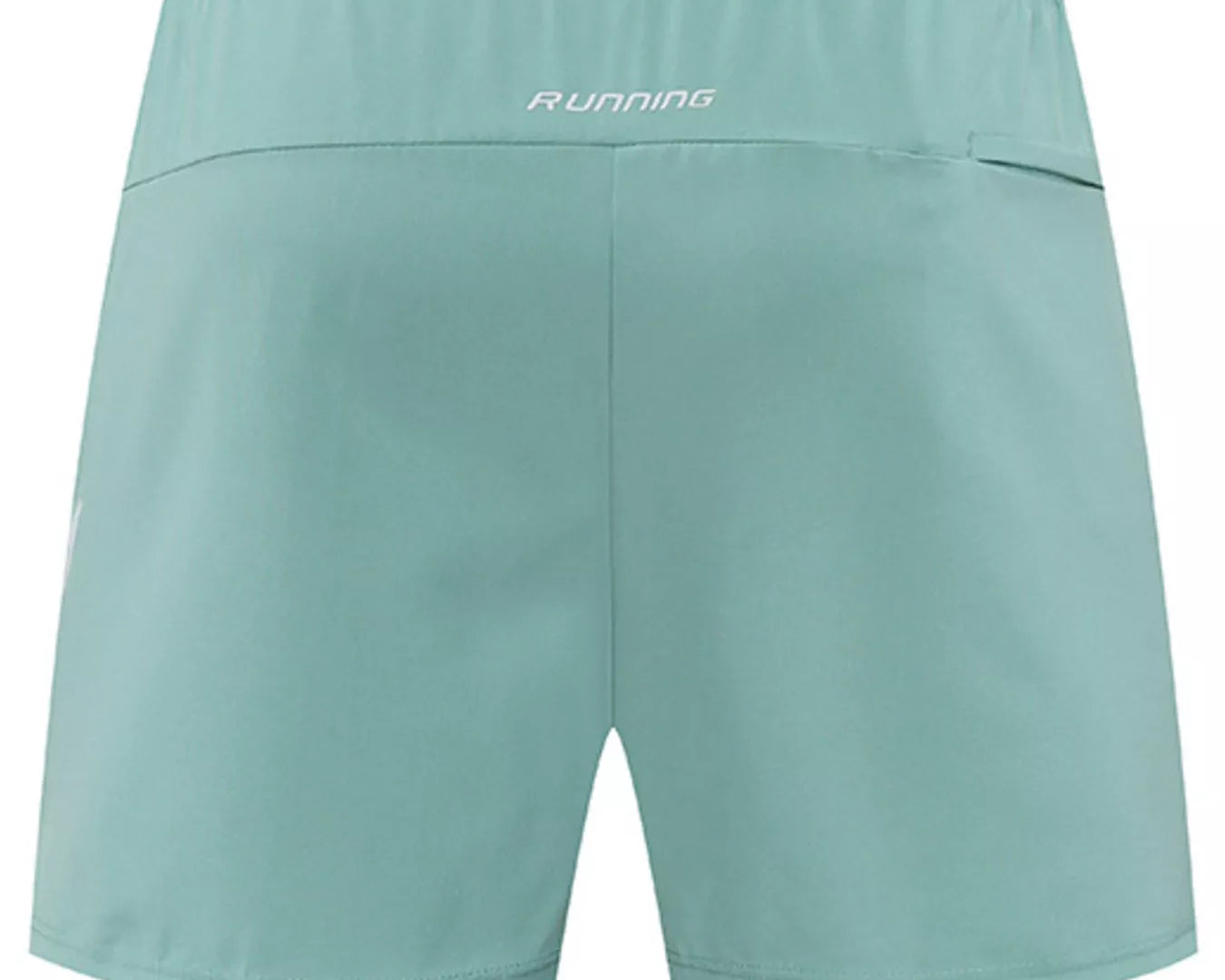 NEWYORKLISTED ATLAS MEN's COLLECTION: Light blue running shorts with black waistband on a white background