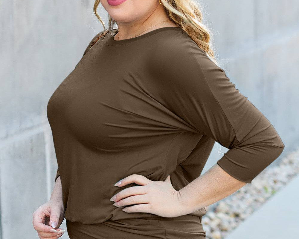 NYLD PARTNER Round Neck Billow Sleeve Top - NEWYORKLISTED