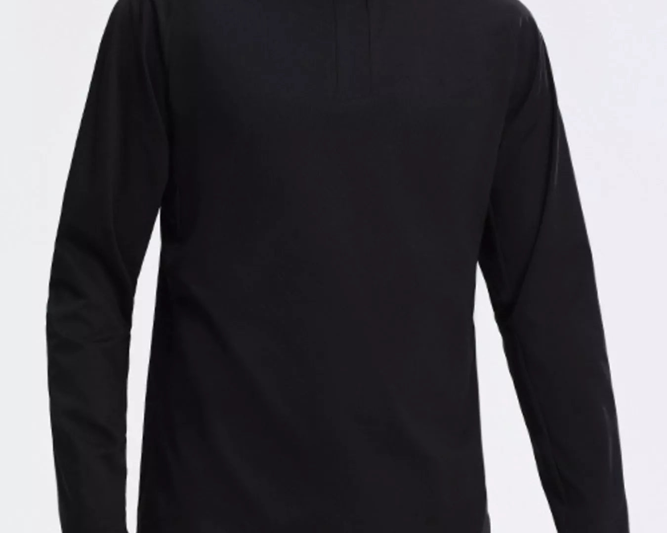 NEWYORKLISTED ATLAS MEN's COLLECTION: Person wearing a black long-sleeve shirt on a white background