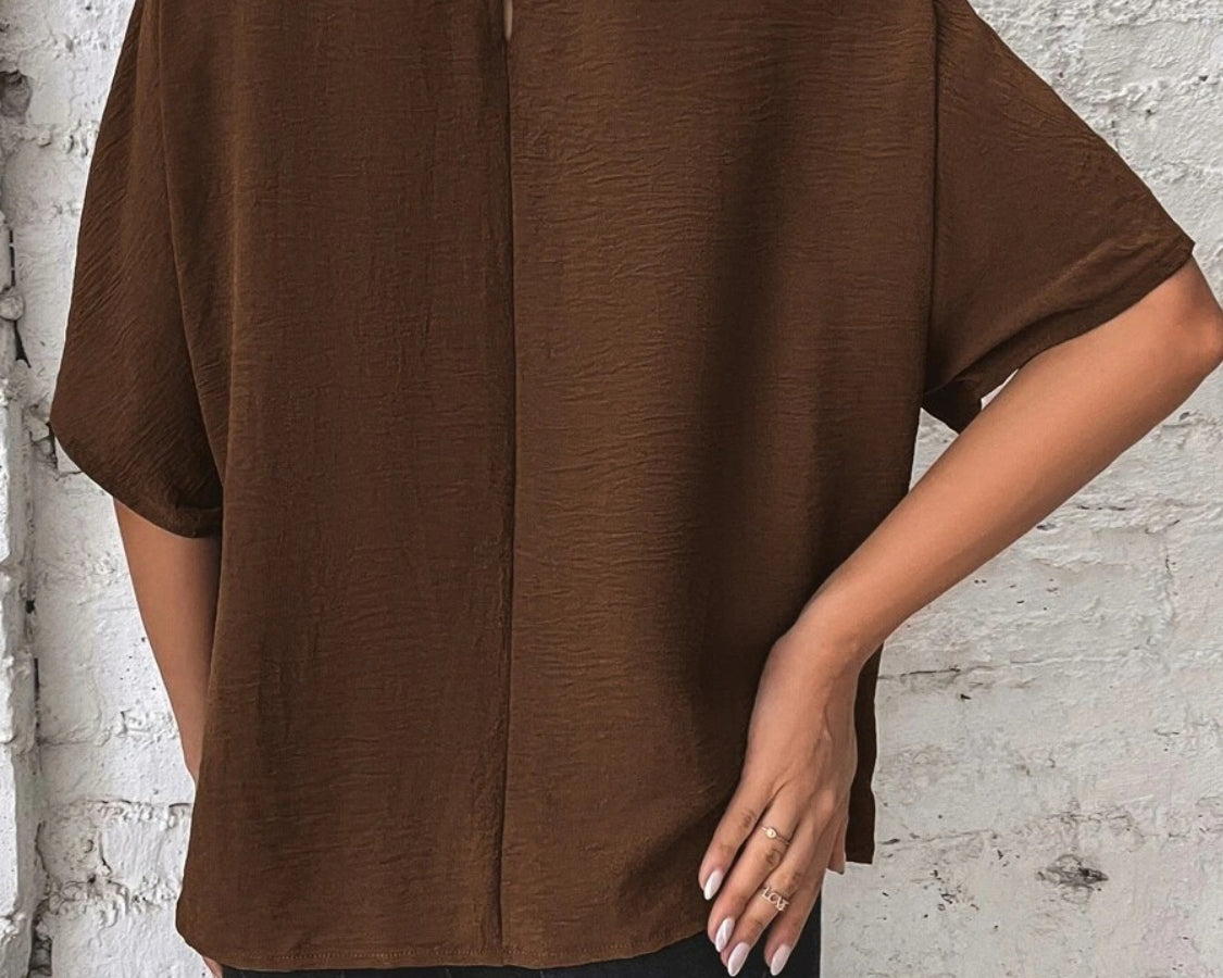 NEWYORKLISTED STYLE COLLECTION: Side Bow Short Sleeve Blouse - NEWYORKLISTED