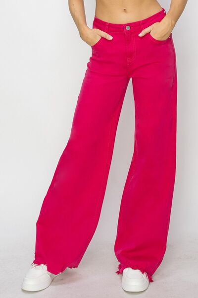 NEWYORKLISTED STYLE COLLECTION: RISEN High Rise Wide Leg Jeans