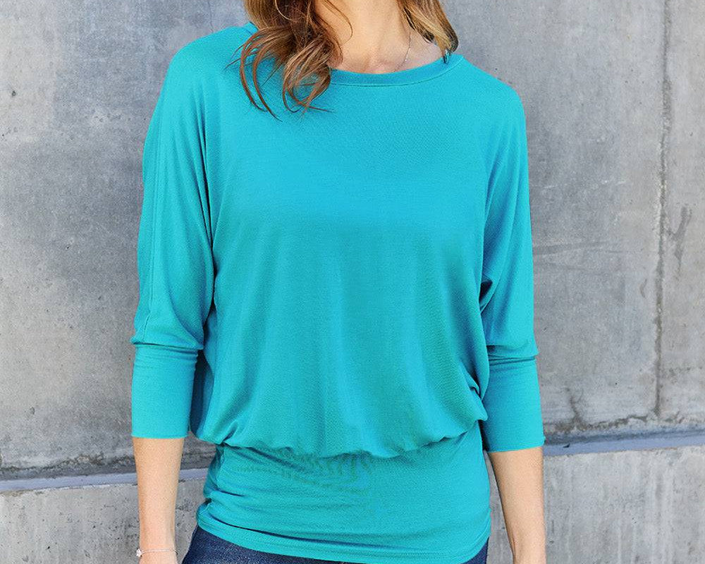 NYLD PARTNER Round Neck Billow Sleeve Top - NEWYORKLISTED