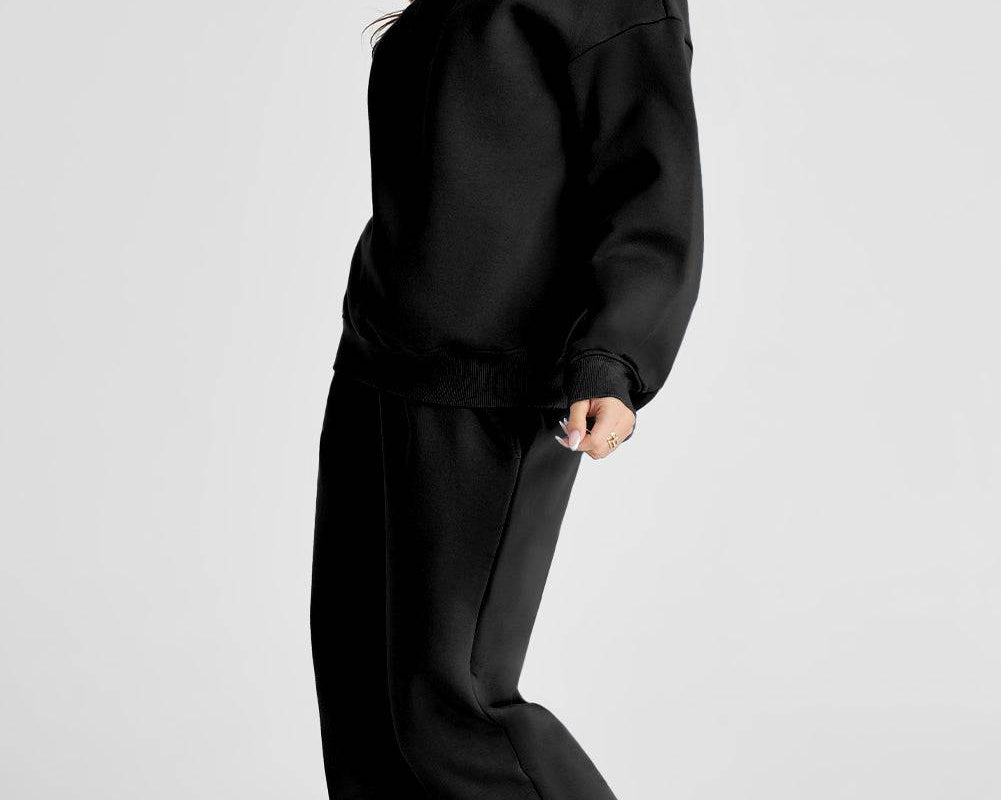 Quarter Zip Long Sleeve Top and Pants Set - NEWYORKLISTED