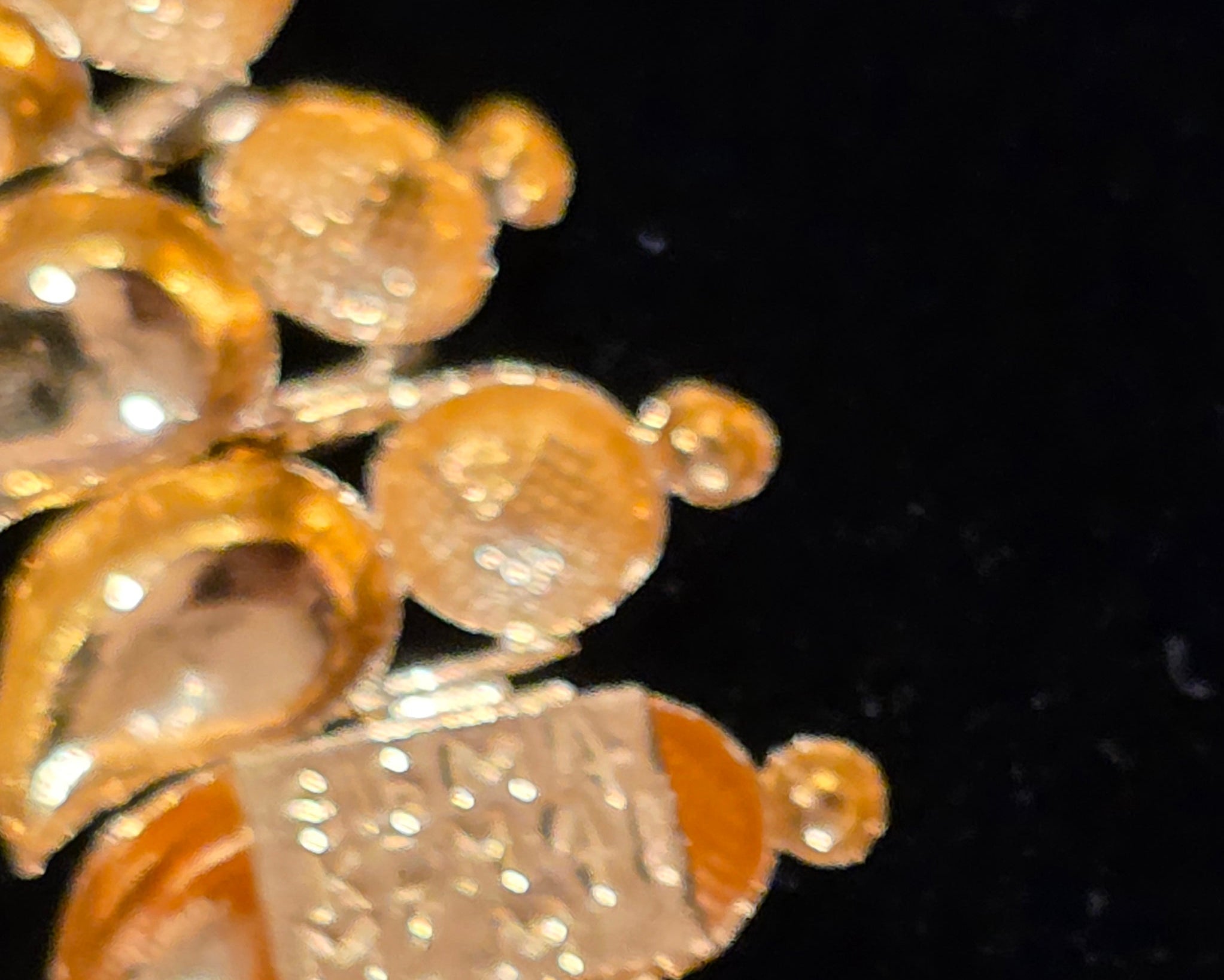 NEWYORKLISTED Valentine's Day Gifts: 22k gold necklace with decorative elements on a black background