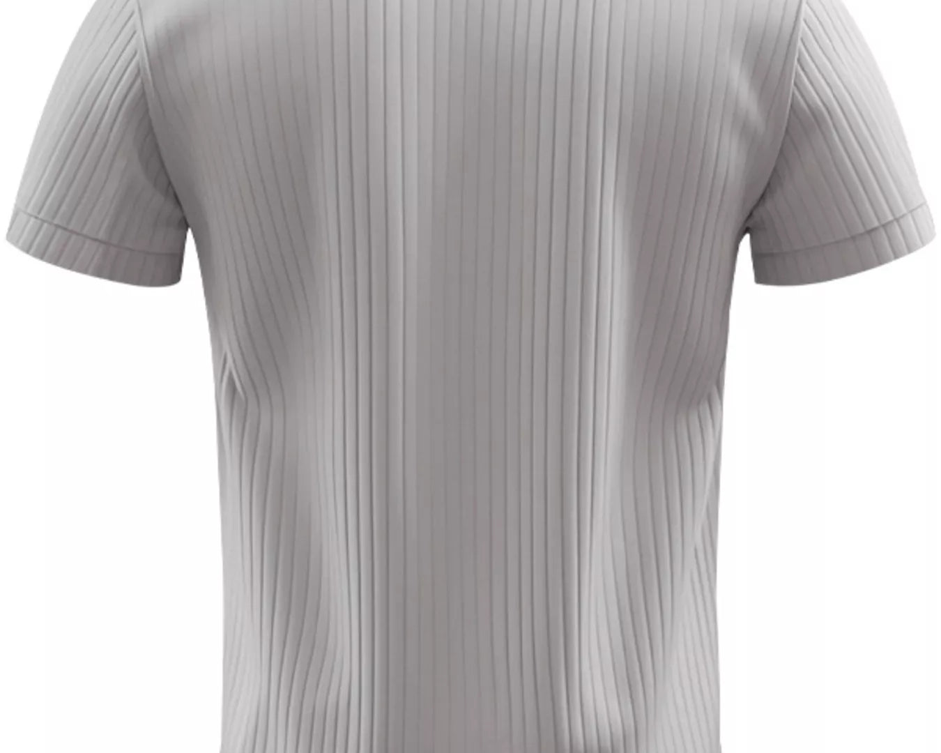 NEWYORKLISTED ATLAS MEN'S COLLECTION: Gray ribbed t-shirt on a white background