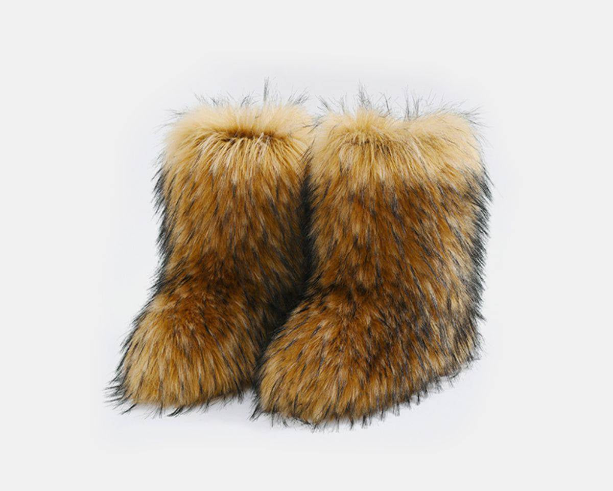 NEWYORKLISTED STYLE COLLECTION: Hug Me Comfort Fuzzy Platform Boots - NEWYORKLISTED