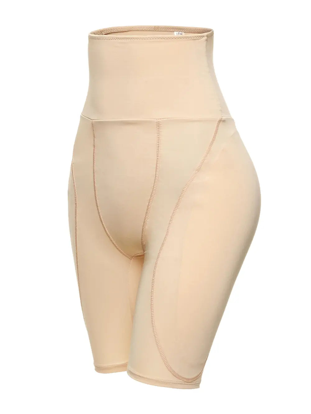 NEWYORKLISTED Intimate Apparel: Beige shapewear shorts on a white background
