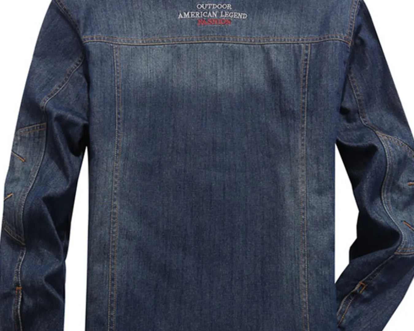 NEWYORKLISTED ATLAS MEN"S COLLECTION: Blue denim jacket with shearling lining on a white background