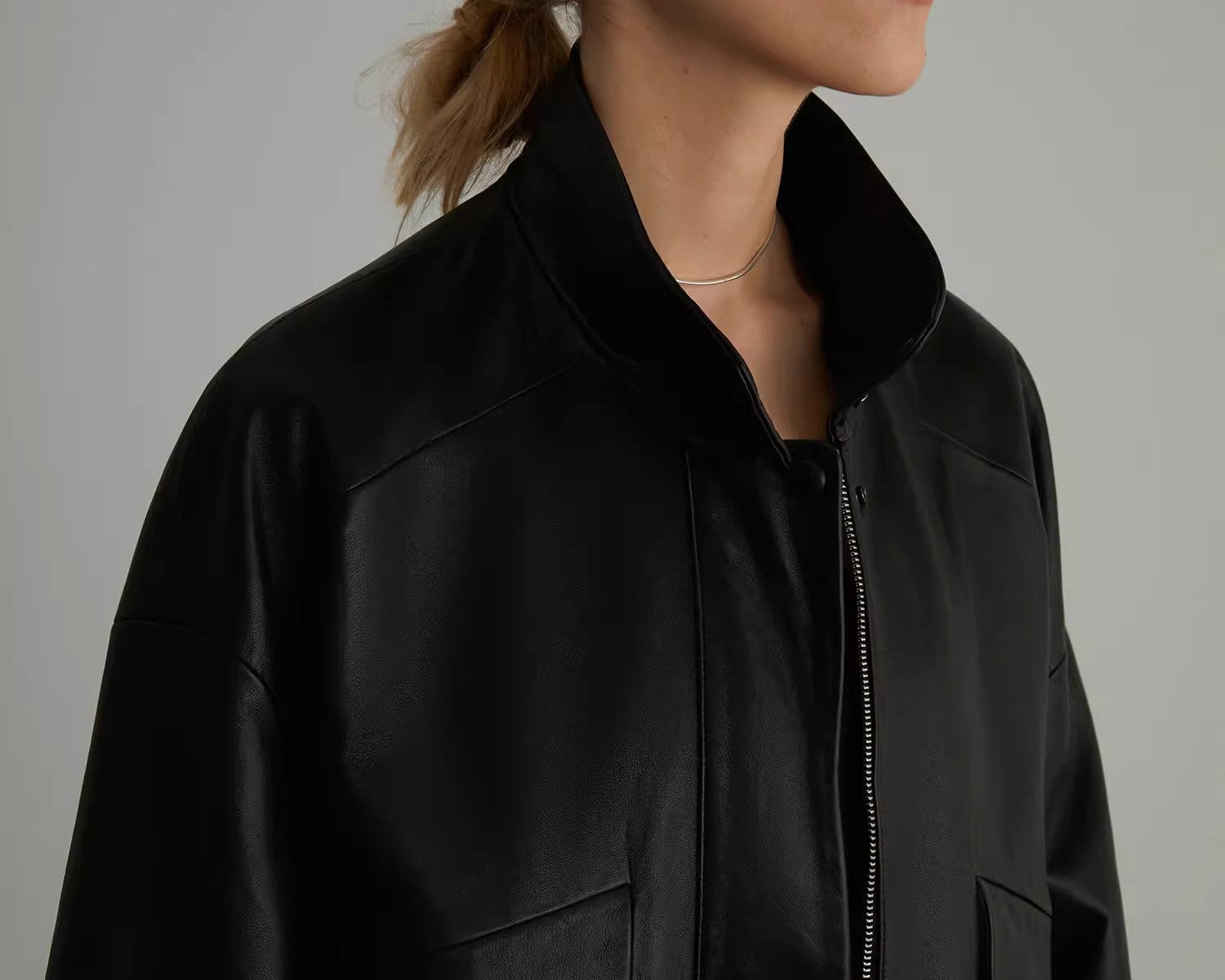 Brown Retro Genuine Leather Jacket Women's Motorcycle Sheep Leather Jacket Short "Loveless Muse" - NEWYORKLISTED