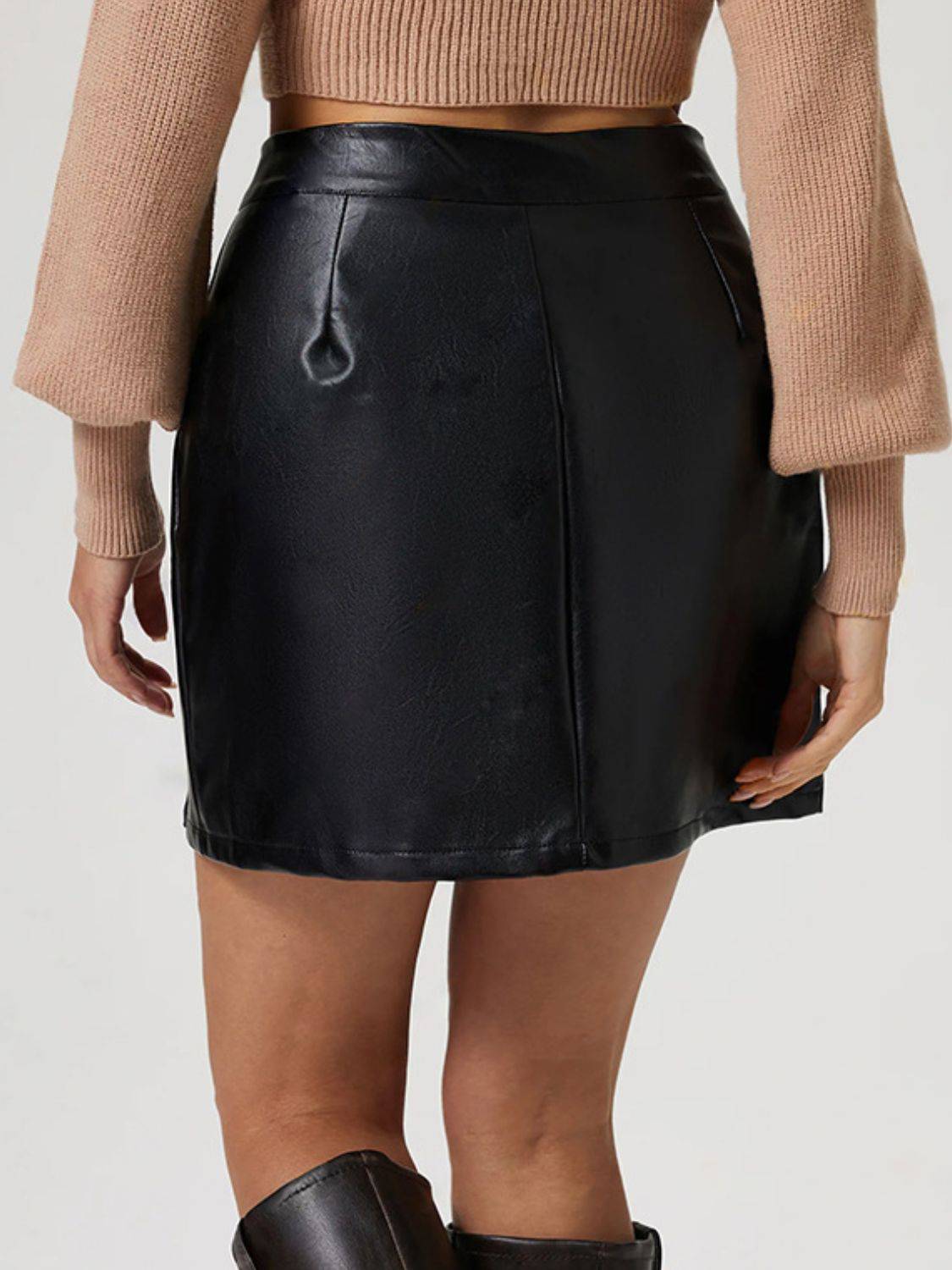 Buttoned High Rise Mini Skirt - NEWYORKLISTED