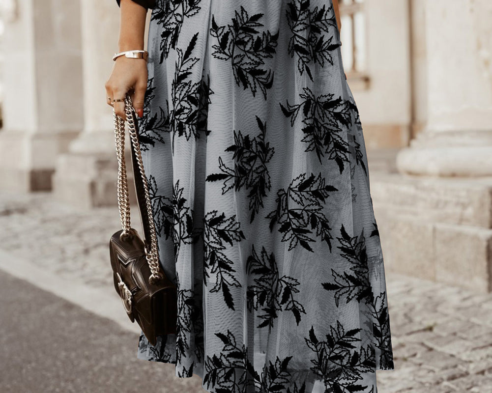 Embroidered High Waist Maxi Skirt - NEWYORKLISTED