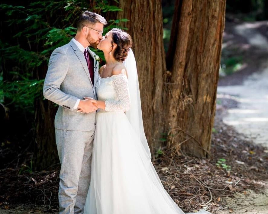 Off-The-Shoulder Train Dress #1162 - NEWYORKLISTED