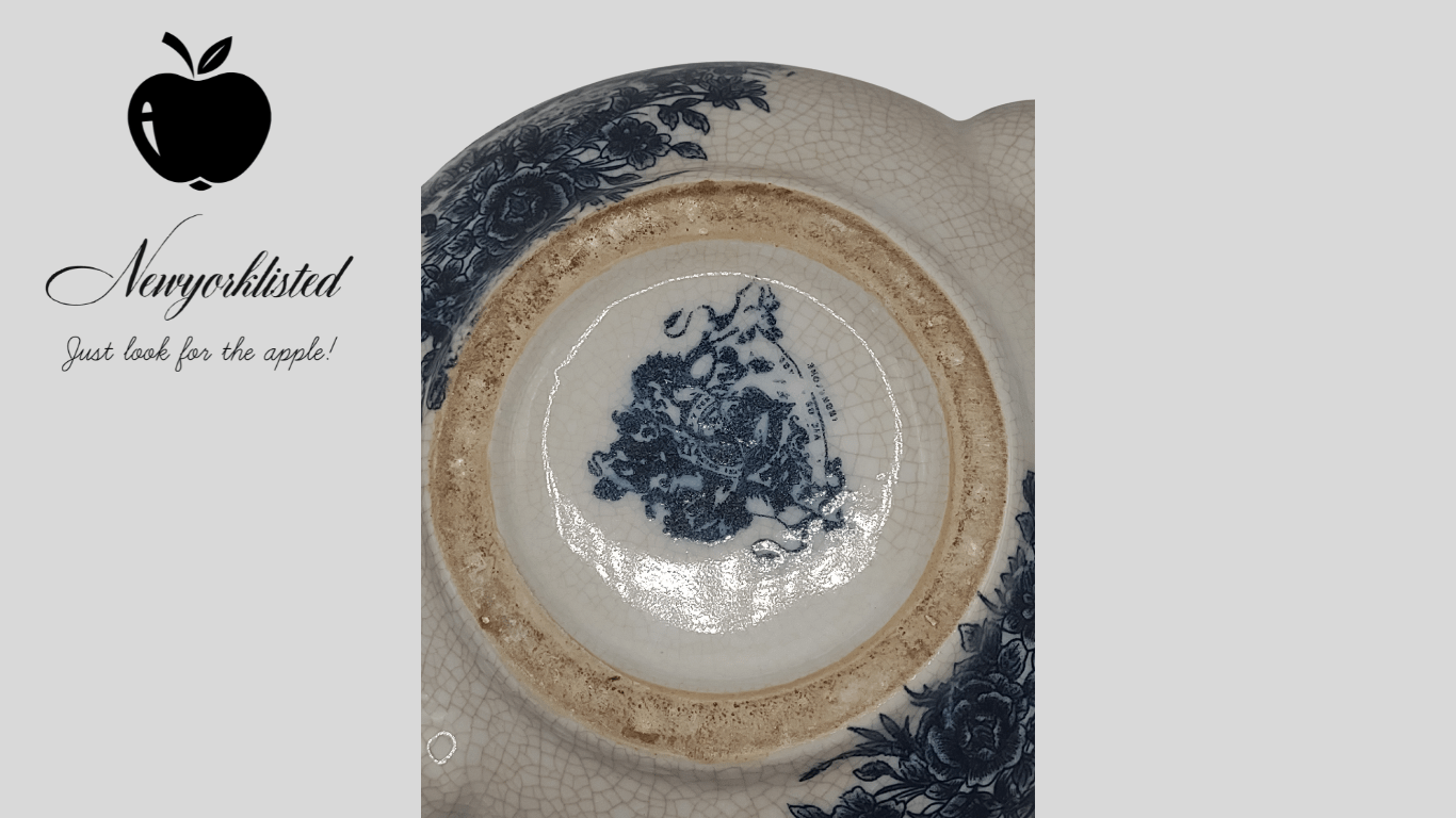 Blue and White Porcelain Teapot – 18th Century Style Replica with Crackle Glaze - NEWYORKLISTED