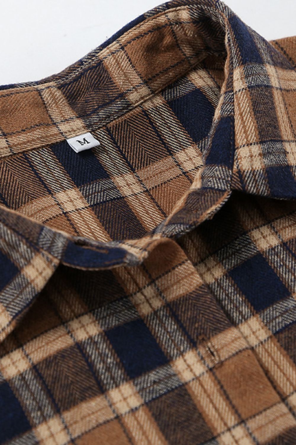 Plaid Button Up Drop Shoulder Shacket - NEWYORKLISTED