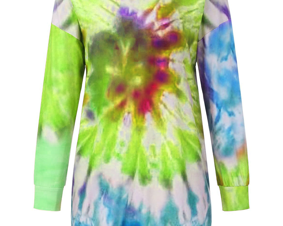 NEWYORKLISTED STYLE COLLECTION: Tie-Dye Long Sleeve Dress - NEWYORKLISTED