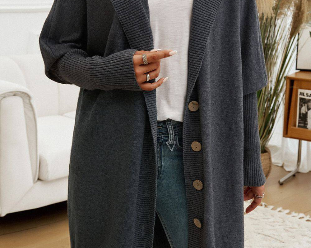 NEWYORKLISTED STYLE COLLECTION: Long Sleeve Hooded Cardigan - NEWYORKLISTED