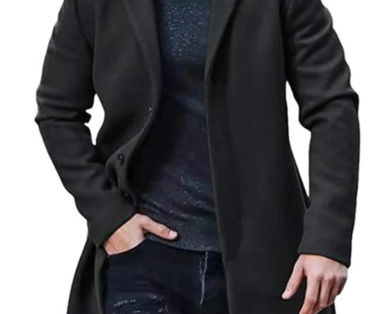 NEWYORKLISTED ATLAS MEN’S COLLECTION: Men’s Plus Size Classic Long Sleeve Overcoat