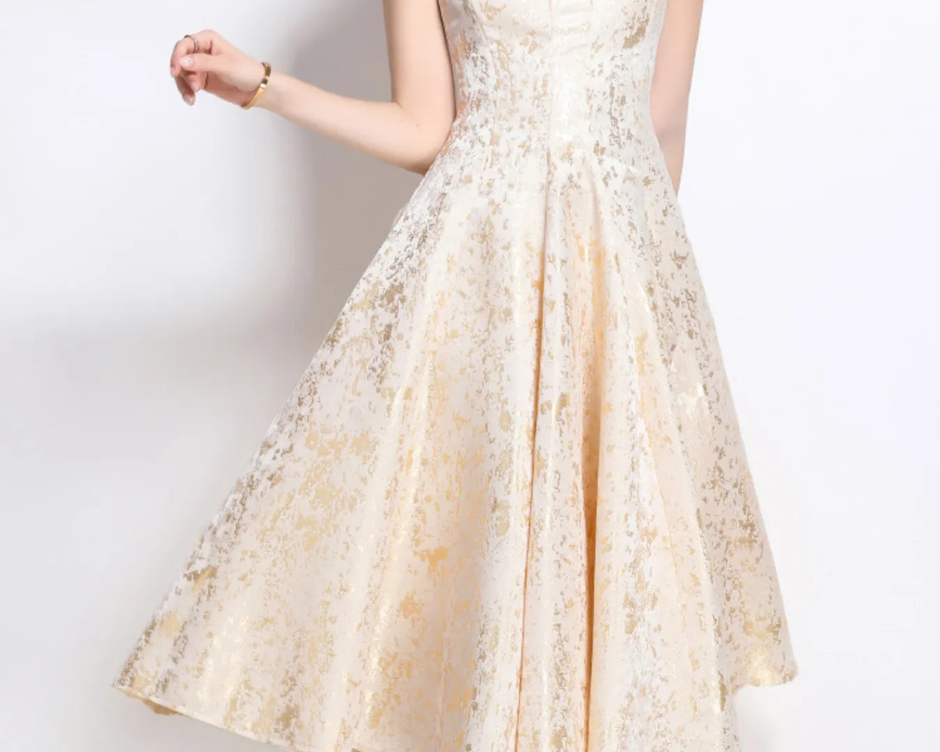 NEWYORKLISTED STYLE COLLECTION: White lace dress on a white background