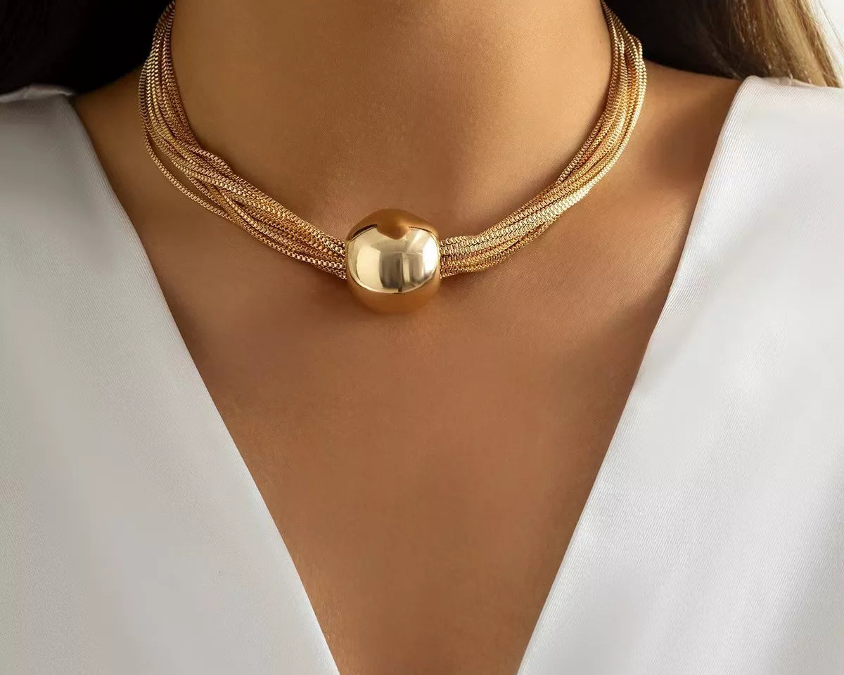 NEWYORKLISTED GLAMOUR COLLECTION: Multi Layered Adjustable Necklace