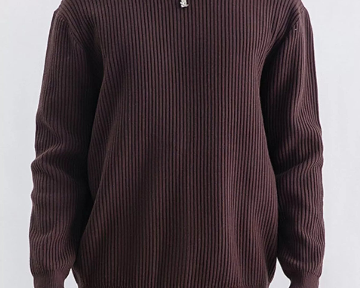 NEWYORKLISTED ATLAS MEN'S COLLECTION – Men's ribbed knit crew-neck sweater, product image 6