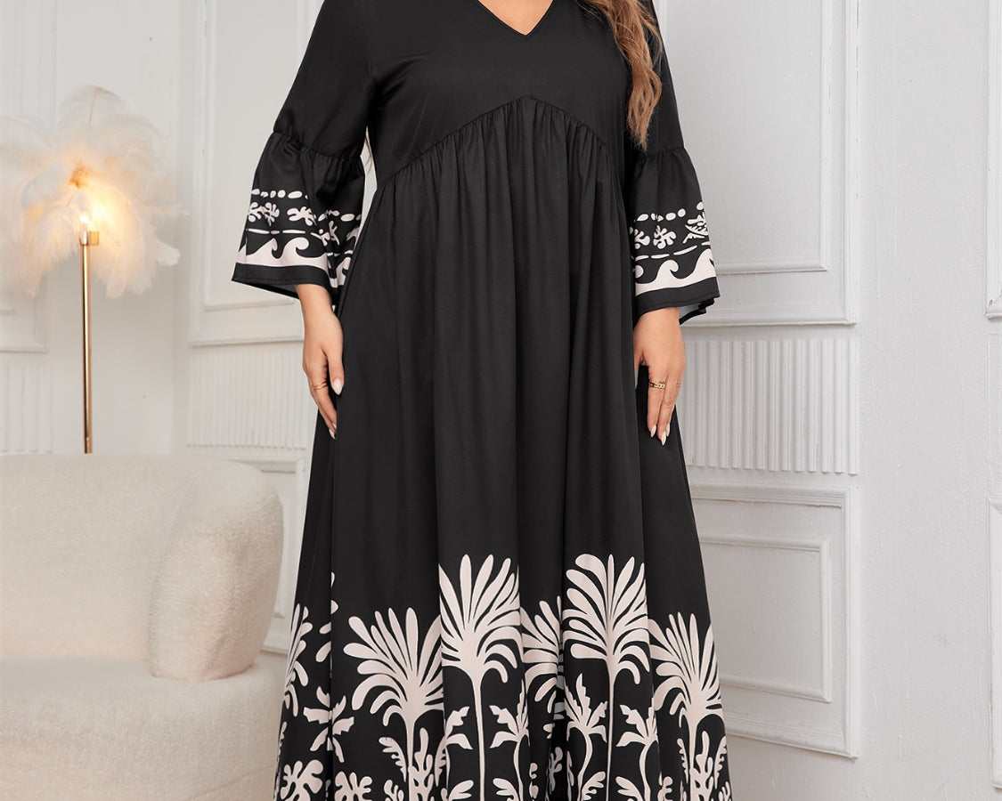 NEWYORKLISTED STYLE COLLECTION: Plus Size Long Sleeve Maxi Dress - NEWYORKLISTED