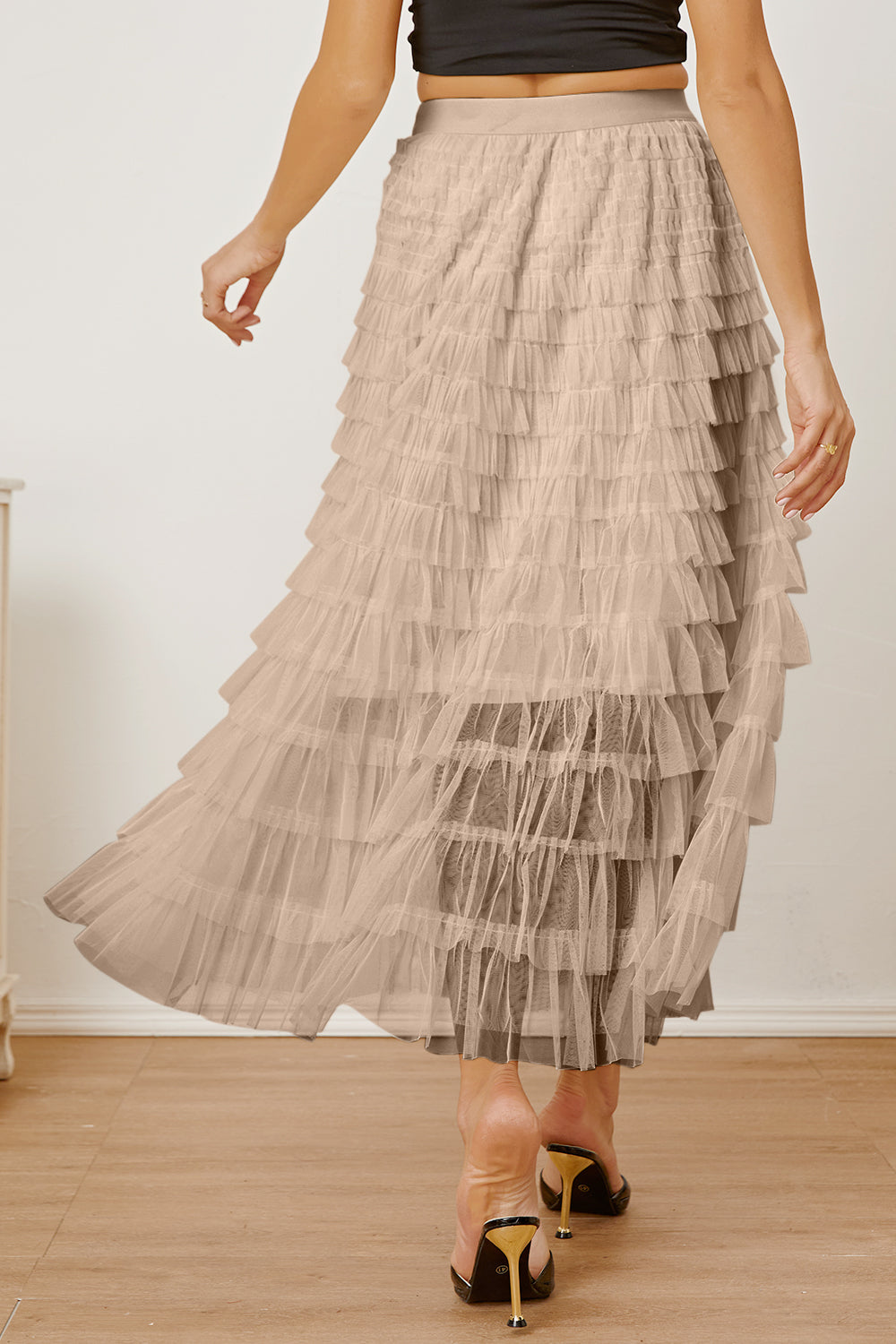 NEWYORKLISTED STYLE COLLECTION: Ruched High Waist Tiered Skirt - NEWYORKLISTED