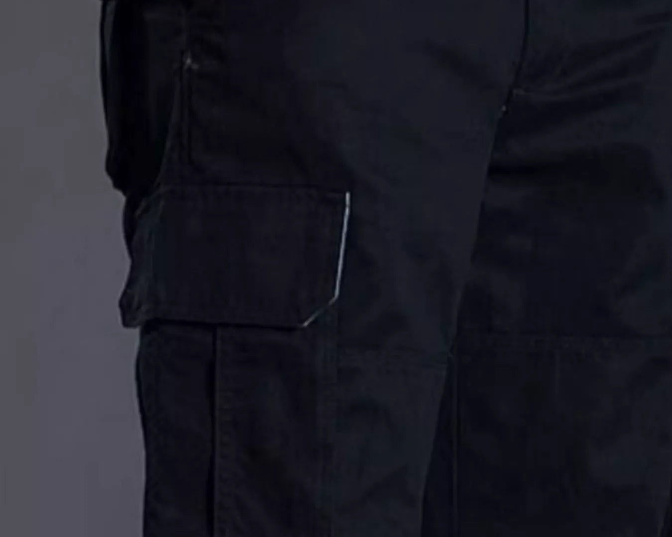 NEWYORKLISTED ATLAS MEN's COLLECTION: Black cargo pants on a gray background