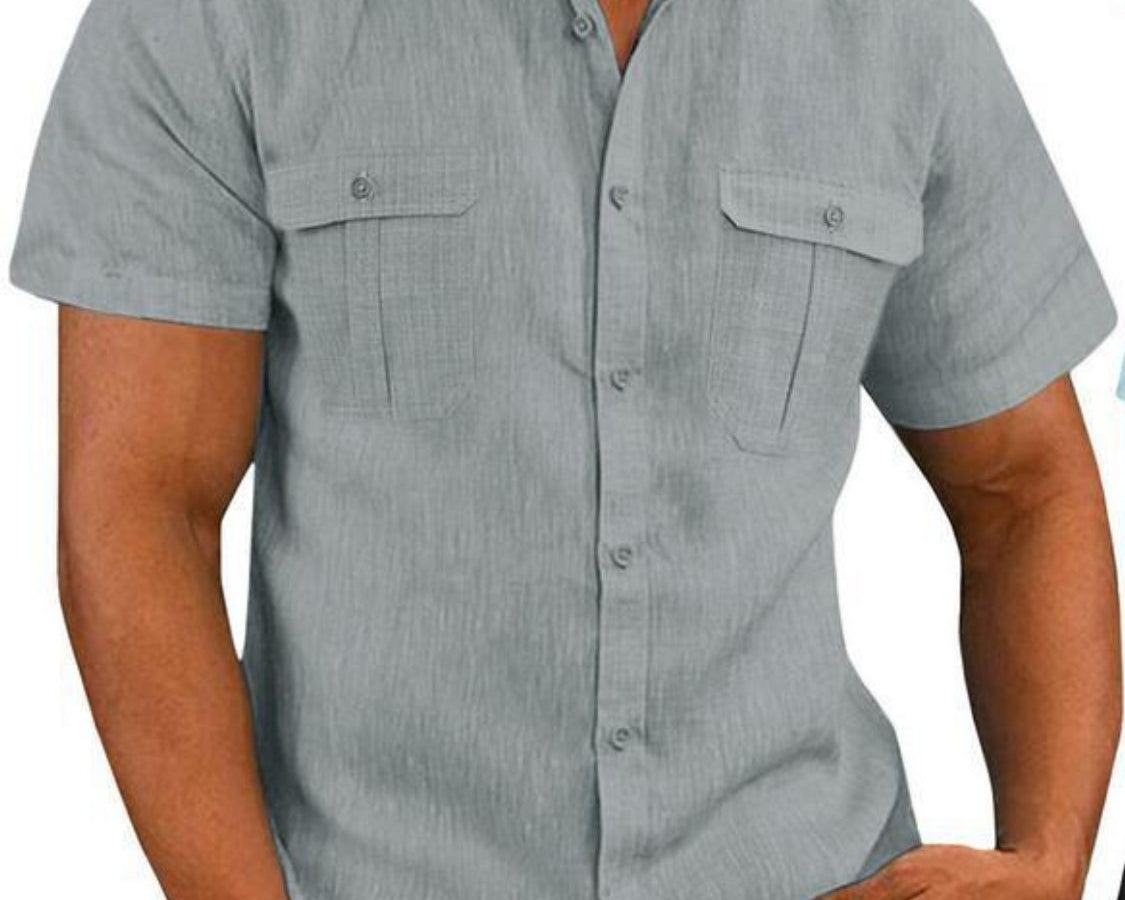 NEWYORKLISTED ATLAS MEN'S COLLECTION: Men's Plus Size Collared Neck Short Sleeve Shirt