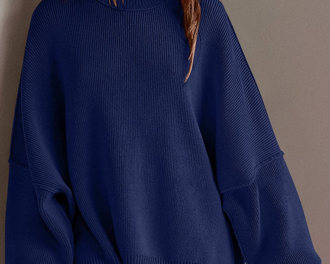 NEWYORKLISTED STYLE COLLECTION: Round Neck Long Sleeve Sweater - NEWYORKLISTED