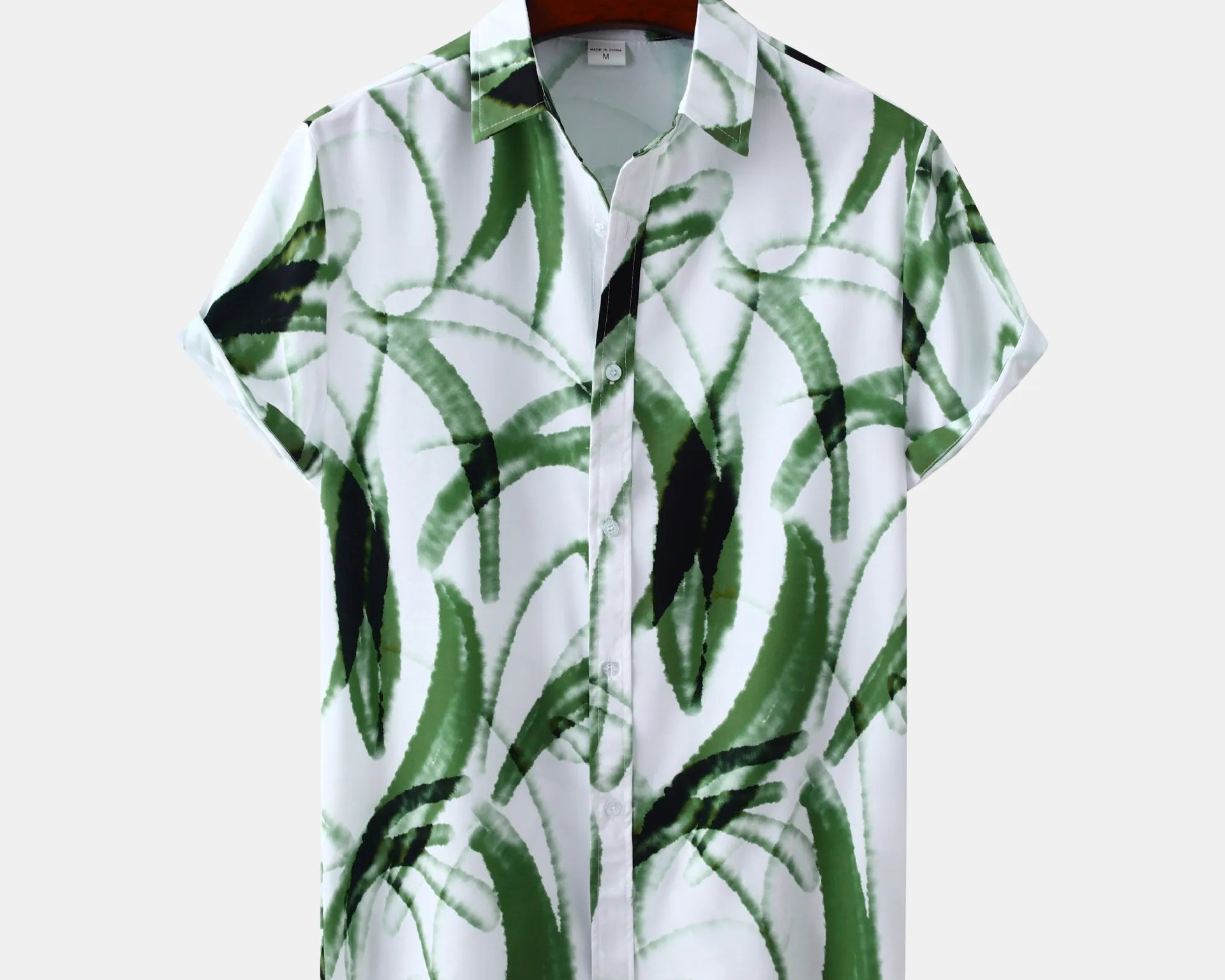 NEWYORKLISTED ATLAS MEN's COLLECTION: Men's Plus Size Printed Short Sleeve Casual Shirt