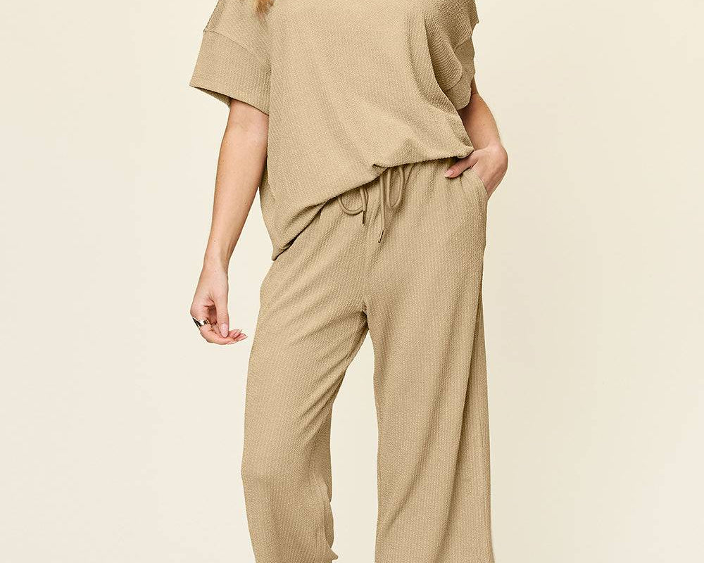 NYLD Short Sleeve T-Shirt and Wide Leg Pants - NEWYORKLISTED