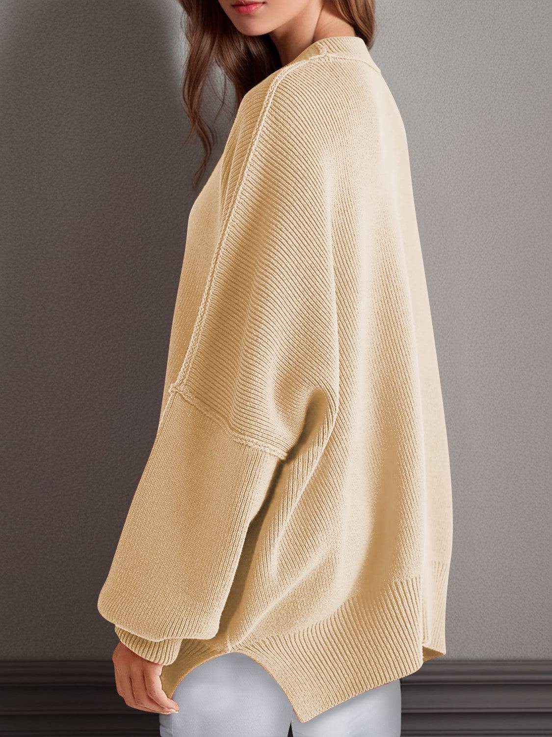 NEWYORKLISTED STYLE COLLECTION: Round Neck Long Sleeve Sweater - NEWYORKLISTED