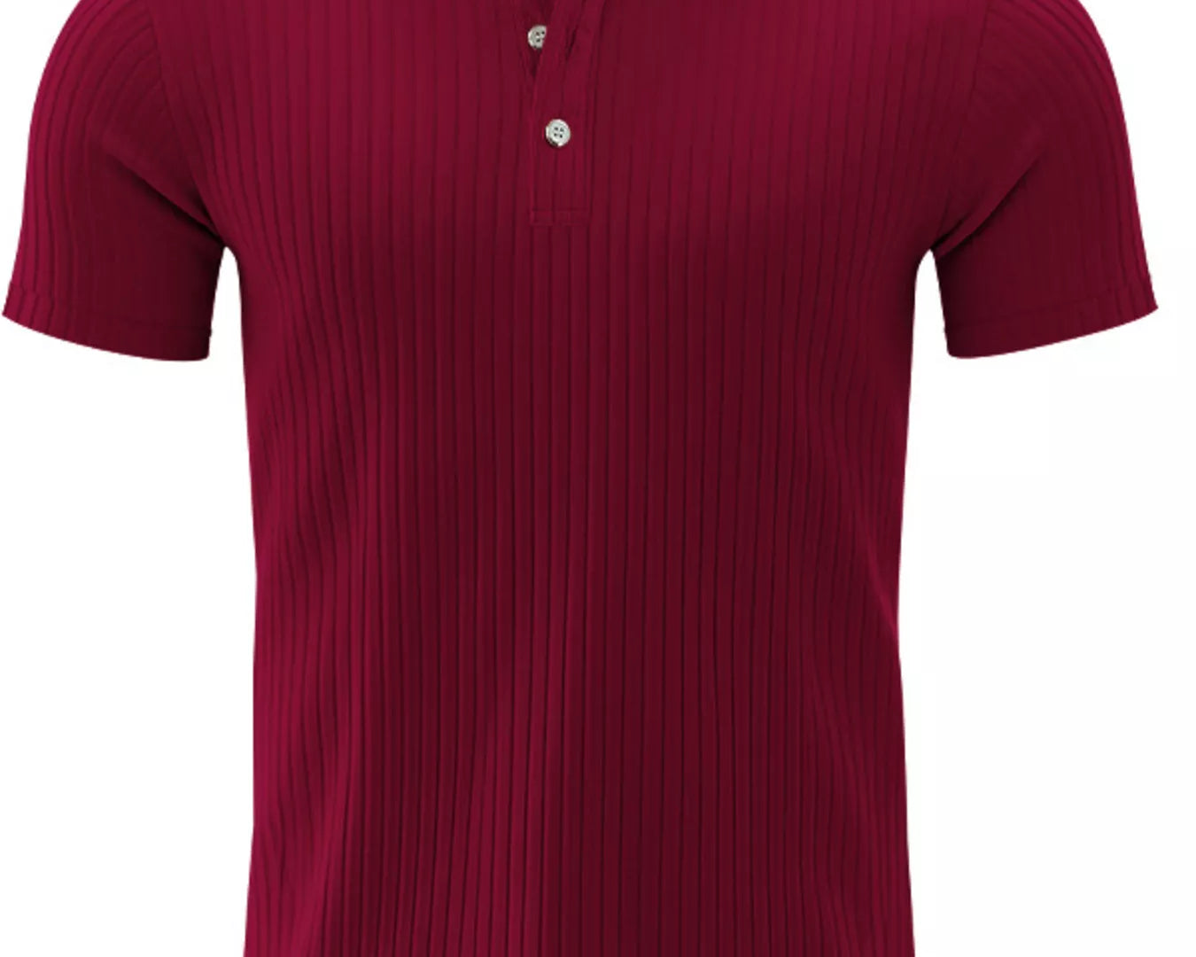 NEWYORKLISTED ATLAS MEN'S COLLECTION: Maroon short-sleeve henley shirt on a white background