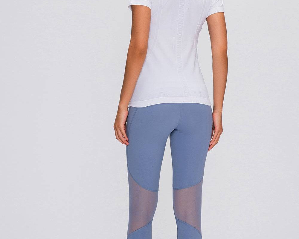 Millennia Round Neck Short Sleeve Active T-Shirt - NEWYORKLISTED