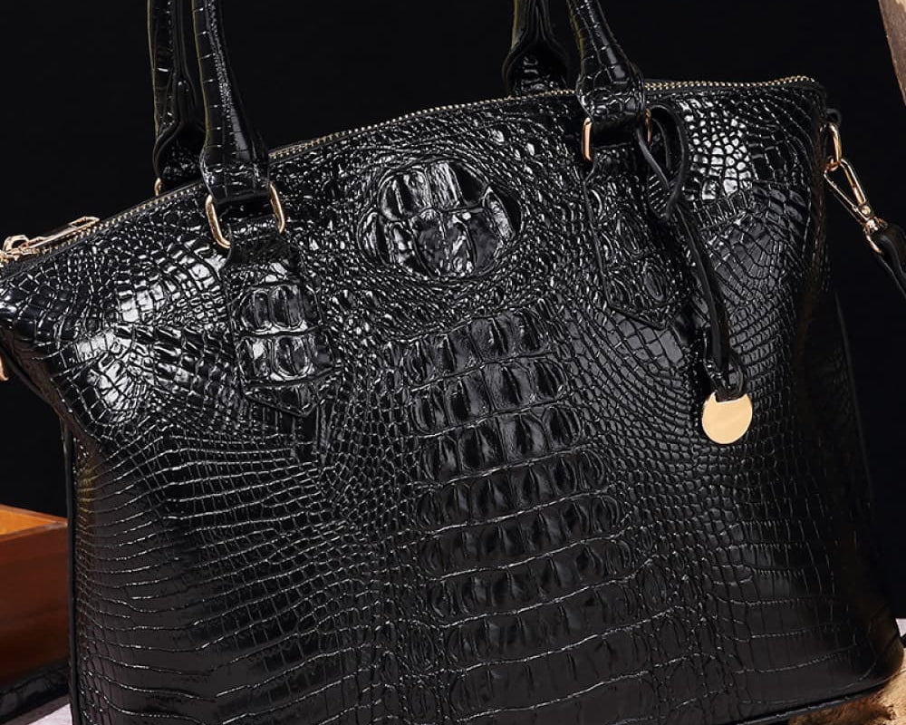 NEWYORKLISTED STYLE COLLECTION: Vegan Leather Crocodile Pattern Handbag - NEWYORKLISTED