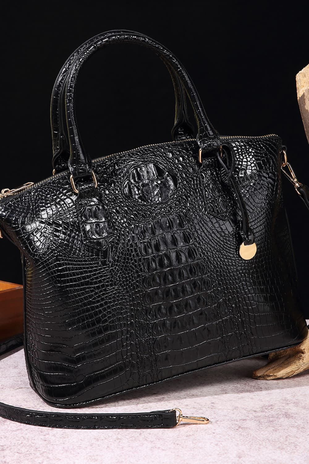 NEWYORKLISTED STYLE COLLECTION: Vegan Leather Crocodile Pattern Handbag - NEWYORKLISTED