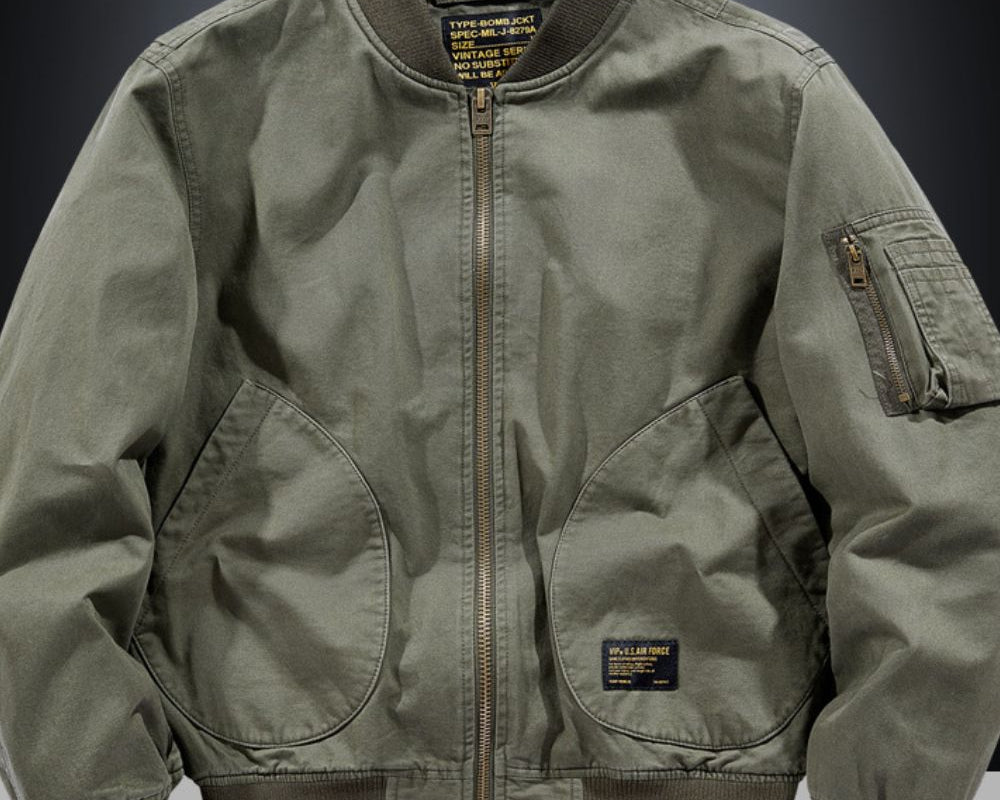 NEWYORKLISTED ATLAS MEN’S COLLECTION: Classic Baseball Collar Bomber Jacket