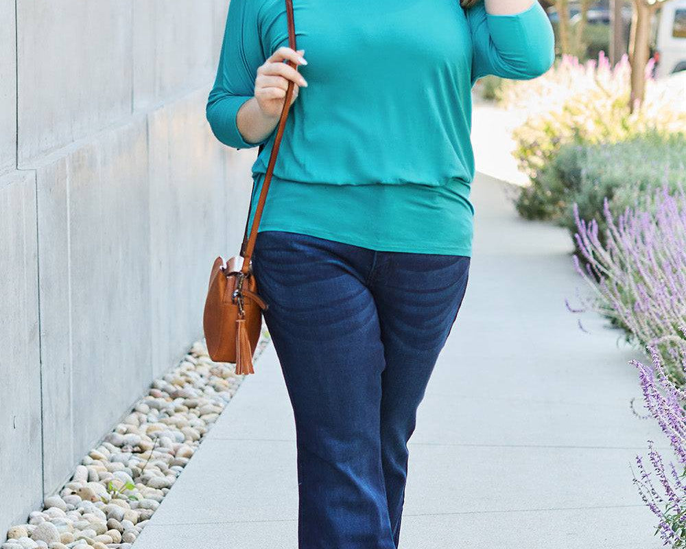 NYLD PARTNER Round Neck Billow Sleeve Top - NEWYORKLISTED