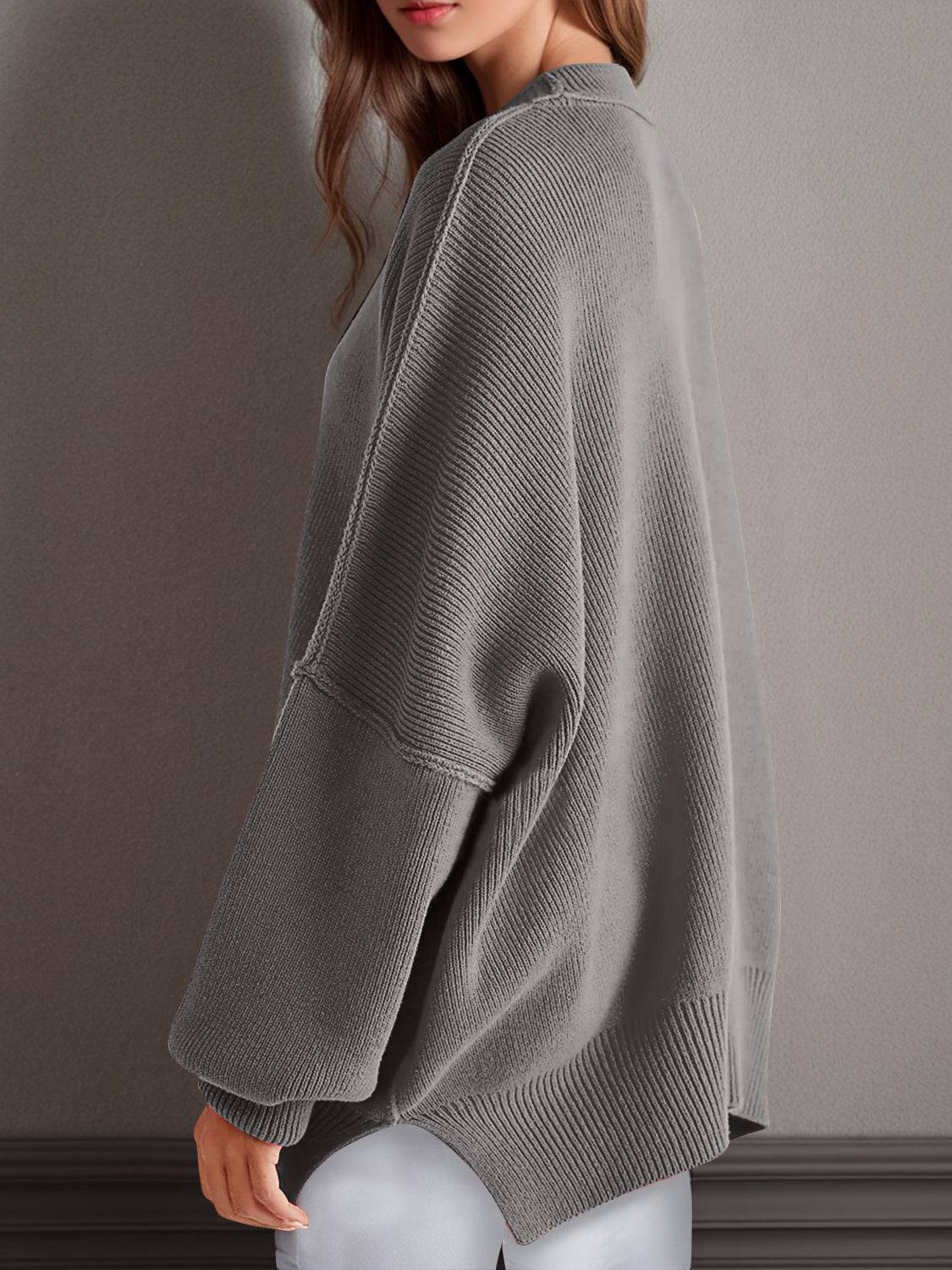 NEWYORKLISTED STYLE COLLECTION: Round Neck Long Sleeve Sweater - NEWYORKLISTED