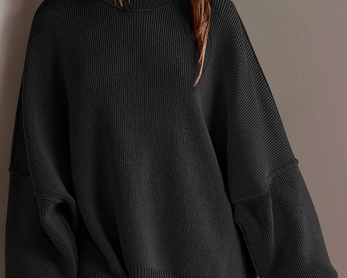 NEWYORKLISTED STYLE COLLECTION: Round Neck Long Sleeve Sweater - NEWYORKLISTED