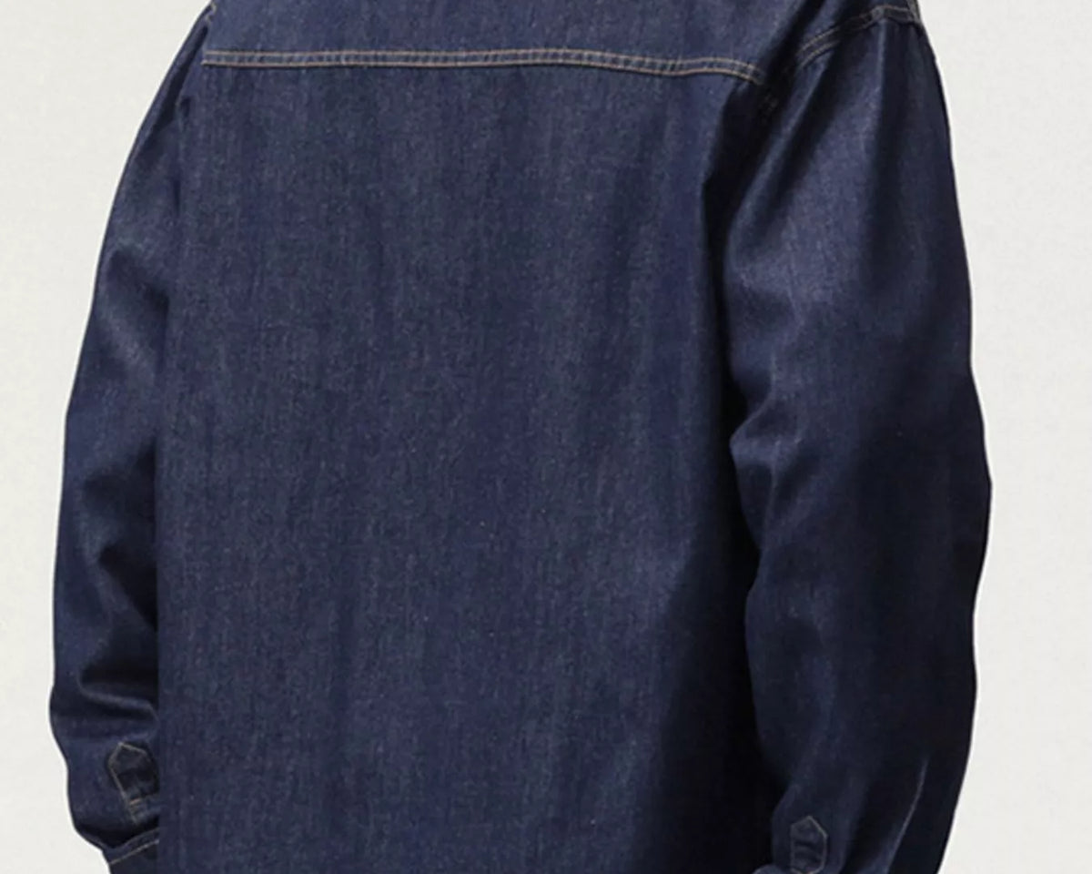 NEWYORKLISTED ATLAS MEN'S COLLECTION – Men's long-sleeve denim button-down shirt, product image 3